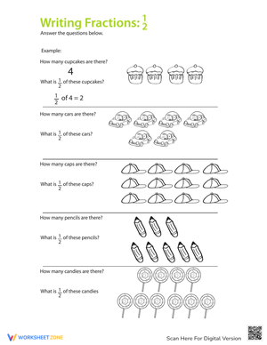 Fraction Math: One Half
