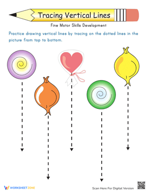Vertical Lines: Drawing Downward