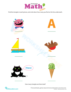 Find the Shape: Triangle Identification Worksheet