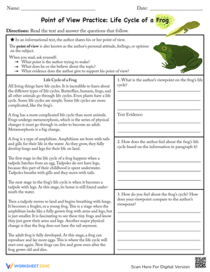 Point of View Practice: Frog Life Cycle