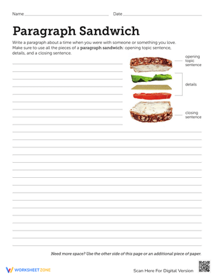 How to Write a Paragraph Worksheet