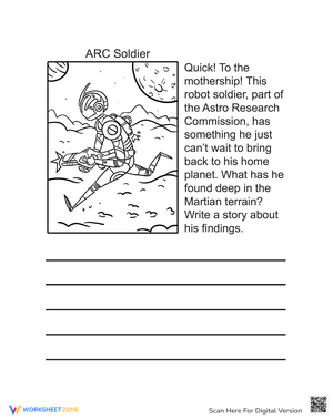 Creative Writing: Space Mission Worksheet