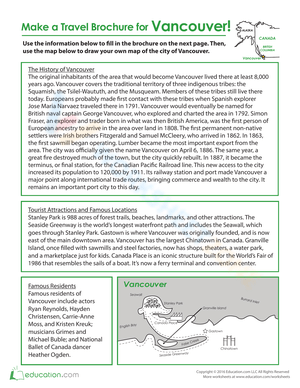Create a Travel Brochure: Vancouver Edition