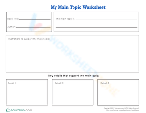 Identifying the Main Topic: Worksheet