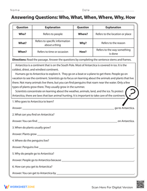 Answering Questions: 5Ws and H