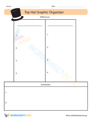 Top Hat Graphic Organizer Worksheet