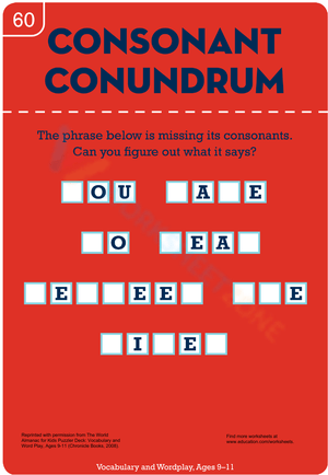 Solve the Consonant Conundrum