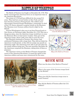 The Battle of Trenton Worksheet