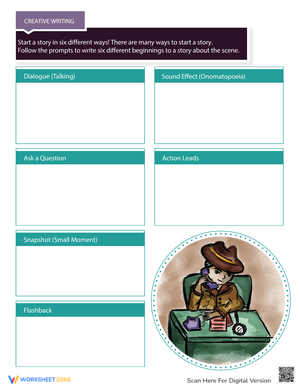 How to Begin a Story Worksheet