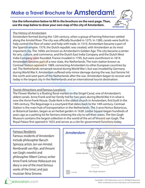 Create Your Own Travel Brochure: Amsterdam