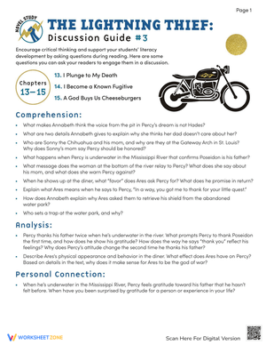 The Lightning Thief Novel Study Discussion Guide
