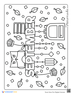 Fall Coloring Page: September Fun