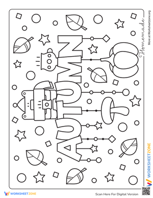 Back to School Coloring Page: Autumn Fun