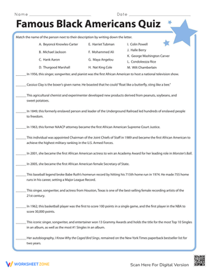 Test Your Knowledge: Famous Black Americans Quiz