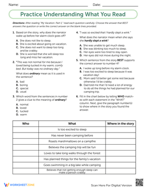 Practice Understanding What You Read