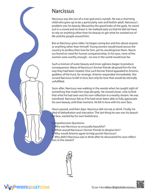 Exploring Narcissus: A Literary Analysis Worksheet