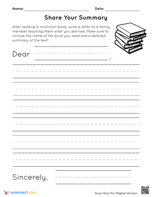 Share Your Summary: Writing Effective Summaries