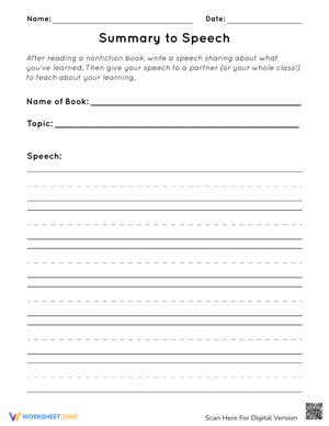 Summary to Speech: Effective Communication