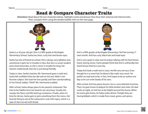 Read and Compare Character Traits