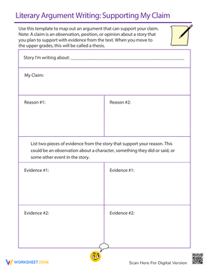 Support Your Claim in Literary Argument Writing