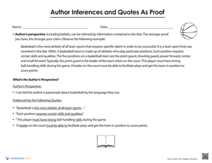 Author Inferences and Quotes as Proof