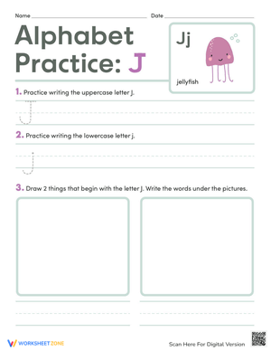 Letter J: Fun Handwriting Practice Activities 