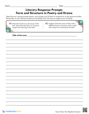 Literary Response: Form and Structure in Poetry