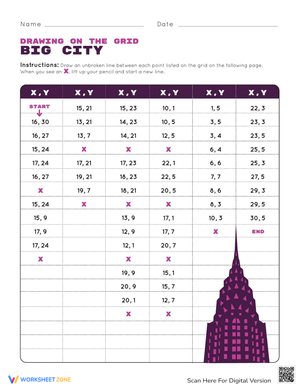 Mystery Picture Graph Worksheet