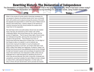 Paraphrase Declaration of Independence