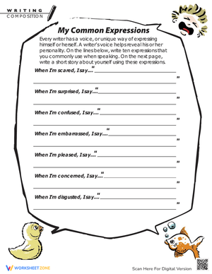 Personal Expressions: Write Short Story