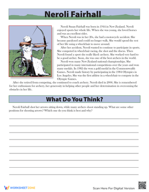 Neroli Fairhall Worksheet