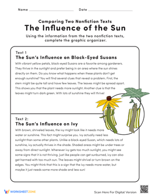 Comparing Two Nonfiction Texts: The Influence of the Sun