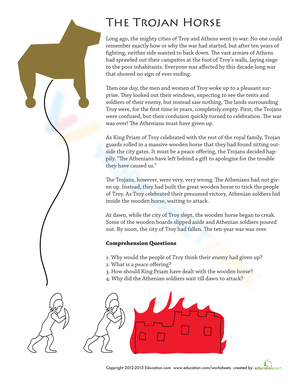 Learn About the Trojan Horse Worksheet