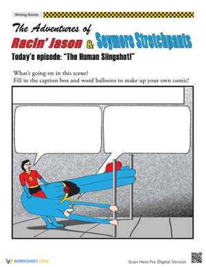 Write Your Own Superhero Comic Strip Worksheet