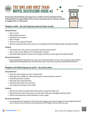 Novel Study: The One and Only Ivan Discussion Guide