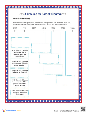 Barack Obama Timeline Worksheet