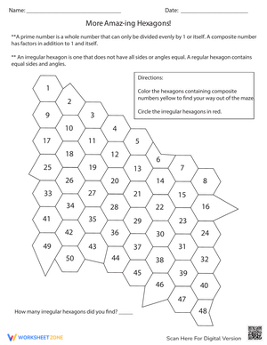 Exploring Hexagons Worksheet