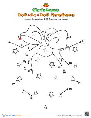 Christmas Dot to Dot Worksheet