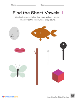 Find the Short Vowels: I