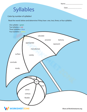 Syllable Practice Worksheet
