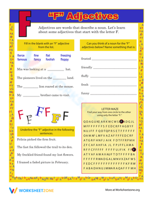 More Adjectives Starting with Letter F