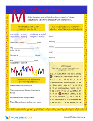 Adjectives Describing Words that Start with M