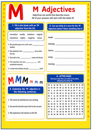 Adjectives Describing Words that Start with M
