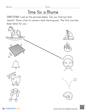 Rhyming Picture Activity for Early Learners