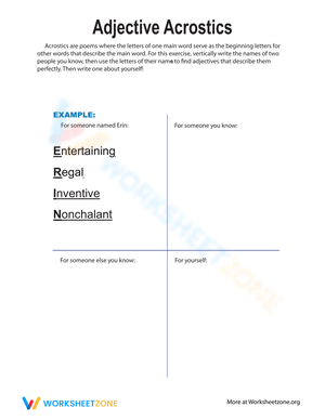 Create an Acrostic Name Poem