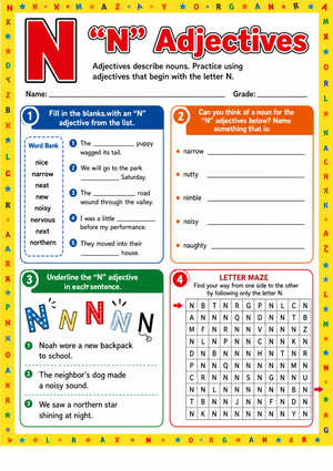Adjectives Describing Words that Start with N