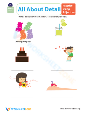 Grammar Adjective Details Worksheet