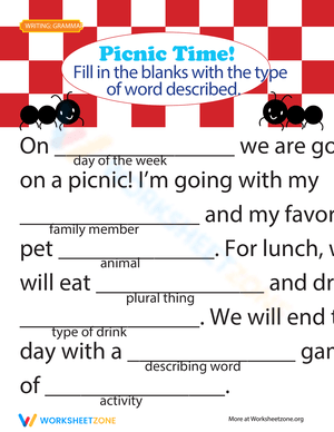 Create Fill-In Funny Story Worksheet