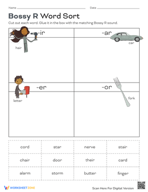 Bossy R Word Sort