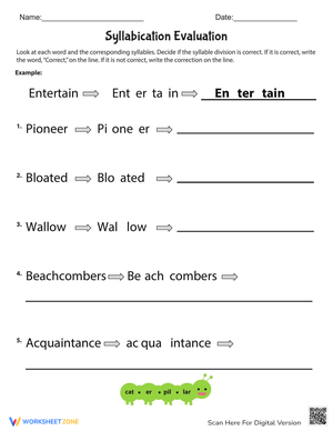 Syllabication Evaluation